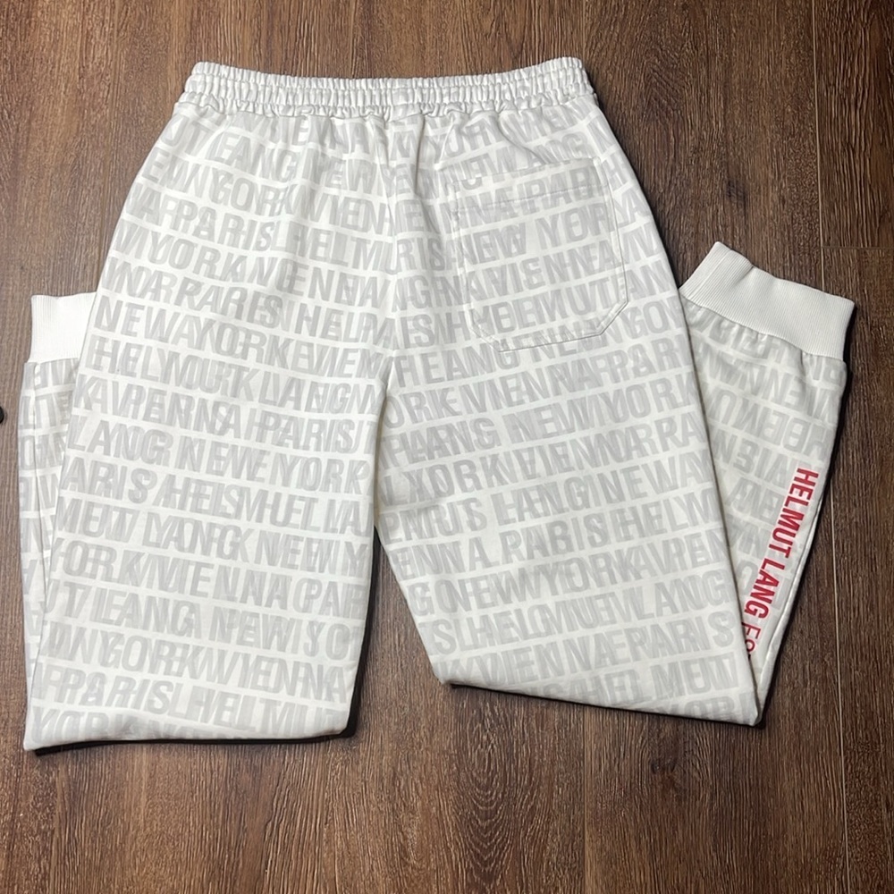 Helmut Lang White printed lounge pants M - Picture 11 of 13